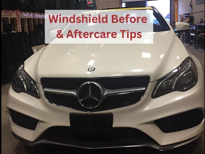 Windscreen Chip Repair Before and After Points