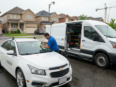 Windshield repair for ride-share drivers in Brampton, Ontario