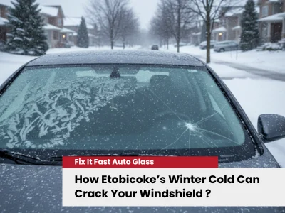 Winter Windshield Damage in Etobicoke