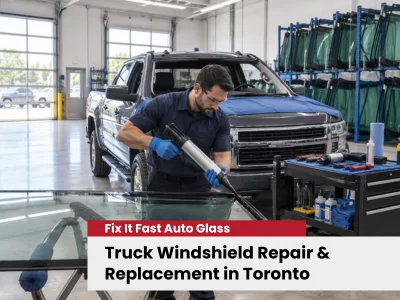 Pickup truck windshield repair in Toronto