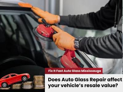 Auto glass repair affecting vehicle resale value