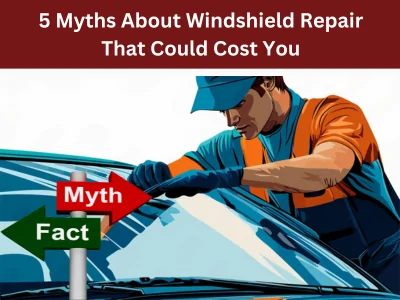 Windshield repair technician fixing a crack
