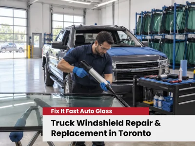 Pickup truck windshield repair in Toronto